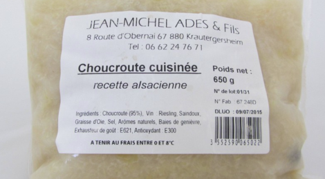 Choucrouterie Ades & Fils. Choucroute cuisinée