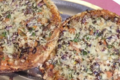 pizzas aux pleurotes sur lit d'Ail des Ours d'Alsace