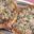 pizzas aux pleurotes sur lit d'Ail des Ours d'Alsace
