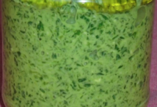 Pesto à l'Ail des Ours d'Alsace et aux flocons de pommes-de-terre