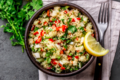 Taboulé de quinoa aux balaous marinés et wakamé