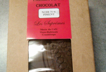 Les Suprêmes, chocolaterie artisanale. Chocolat noir piment