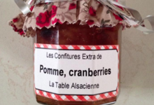 Biscuiterie La Table Alsacienne. Confiture pomme cranberries