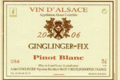 Domaine Ginglinger Fix. Pinot blanc