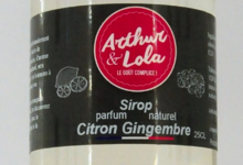 Arthur et Lola. Sirop parfum naturel Citron gingembre