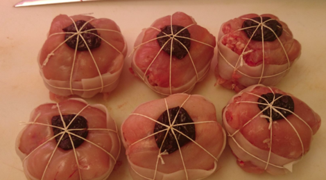 Paupiettes de lapin aux pruneaux