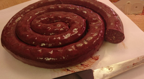 Boucherie Chambeau. Boudin noir aux oignons