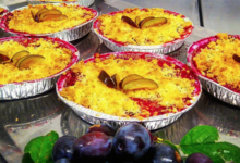 Crumble aux prunes de Luceram
