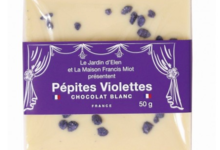Maison de la violette. Pétillante violette chocolat blanc