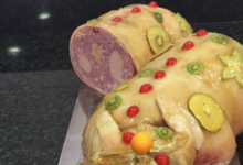 Galantine de cochon de lait maison farce au foie gras