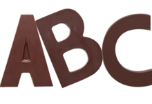 Le Chocolat d'Emmanuel Briet. alphabet noir