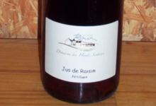 domaine des Hauts Sentiers. Jus de raisin pétillant