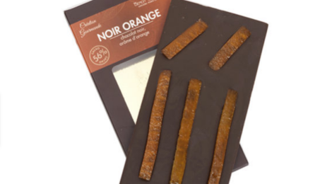 Tablette chocolat création gourmande 56 % Noir Orange