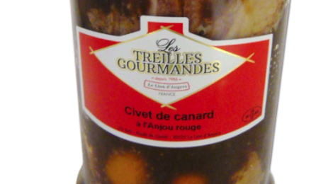 Les Treilles Gourmandes. Civet de canard à l'Anjou rouge