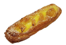 Boulangerie sucré salé. L'éclair du boulanger abricot