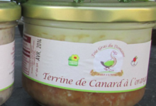 Foie gras du domaine. Terrine de canard à l'orange