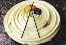 Boulangerie le puy des délices. tarte pêche amande