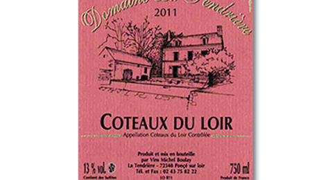 Vins Boulay. Domaine de la Tendrière. Coteaux du Loir