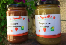 La fermette. Compote rhubarbe