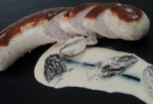 Ferme & Cochonnaille. Boudin blanc aux morilles
