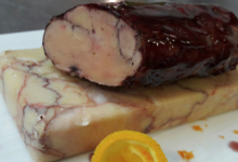 Ballotin de Foie gras de canard mariné au Porto & agrumes