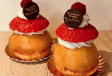 baba choux craquelin framboise