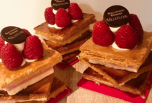 Mille feuilles framboise citron