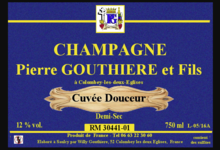 Champagne Pierre Gouthière & fils. Cuvée douceur