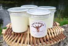 La Chèvrerie d'Artémis. Yaourts au lait de chèvre