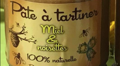 Les ruchers de Marion. Pâte à tartiner miel noisettes