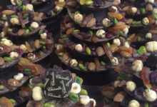Chocolaterie Cherelle. centre de table