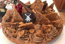 Boulangerie "Meunier Tu dors". Tarte chocolat nougatine