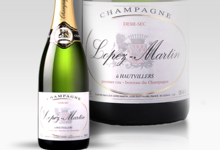 Champagne Lopez Martin. Carte d'or demi-sec