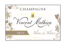 Champagne Vincent Mathieu. Brut Blanc de blancs