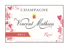 Champagne Vincent Mathieu. Brut rosé