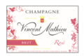 Champagne Vincent Mathieu. Brut rosé
