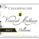 Champagne Vincent Mathieu. Brut millésimé