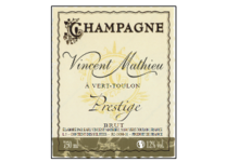 Champagne Vincent Mathieu. Brut Prestige millésimé