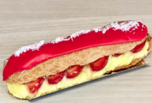 Boulangerie Majoulet Frères. éclairs crème pâtissière fraises