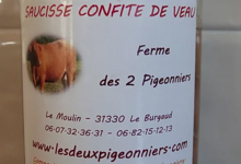 La Ferme Des Deux Pigeonniers. Saucisse confite de veau
