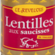 Le Revélois. Lentilles aux saucisses de Toulouse