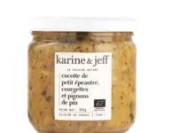 Karine & Jeff. Cocotte de petit épeautre, courgettes et pignons