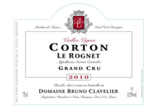 Domaine Bruno Clavelier. Corton Grand Cru "Le Rognet"