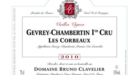 Domaine Bruno Clavelier. Gevrey-Chambertin 1er cru "Les Corbeaux"