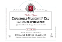 Domaine Bruno Clavelier. Chambolle-Musigny 1er cru "La Combe d’Orveau"