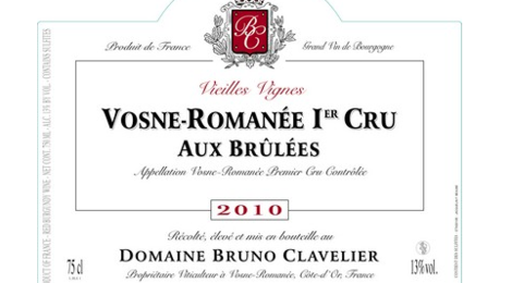 Domaine Bruno Clavelier. Vosne-Romanée 1er cru "Aux Brulées"