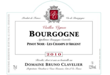Domaine Bruno Clavelier. Bourgogne pinot noir "Les Champs d’Argent"