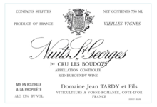 Domaine Jean Tardy & Fils. Nuits Saint Georges "Les boudots"