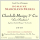 Domaine Marchand Frères. Chambolle-Musigny 1er Cru Les Sentiers