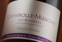 Domaine Sigaut. Chambolle Musigny Les Bussières